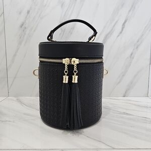 Elegant Black Tassel Handbag